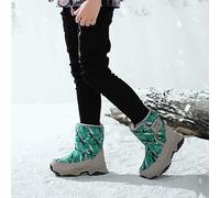 Kids Snow Boots Boys Girls Winter Waterproof Ankle Booties Anti-slip Walking Boot Warm Faux Fur Lined High-top Snowboots Cozy Unisex Printed Windproof Shoes For Toddler Mid Calf Outdoor 2026