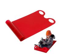 Kids Snow Sled - PP Material, Portable Roll, Flexible Mat Design | Foldable Lightweight Sliding Board for Toddler Snow Play, Grass Sliding, Winter Outdoor Fun, Beach Activity Ride