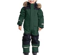 Kids Snowsuit, Ski Suit Kids Snowsuit for Girls 2 Piece Fleece Zipper Jacket with Hood and Pants Winter Ski Jacket and Pants Set Snow Suit Windproof Winter with Hood Army Green