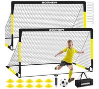Kids Soccer Goal for Backyard Set - 2 Set of 6X4 ft Toddler Soccer Nets Training Equipment, Soccer Ball, Pop Up Portable Soccer Set for Kids and Youth Games and Training Goals Ages 3-16 Gift
