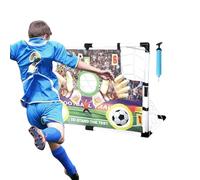 Kids Soccer Goal Set | Portable Football Training Goal With 3 Height Adjustable Net | Includes Inflatable Soccer Ball & Pump | Sports Game For Practice & Exercise | Ideal For Outdoor Backyard,