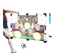 Kids Soccer Goals, Adjustable Sports Game Set, Three Height Football Trainer, Reinforced Net Frame, Practice Equipment Accessory, Portable Target For Outdoor Indoor Use