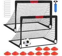 Kids Soccer Goals for Backyard Set - 2 of 4' x 3' Portable Soccer Goal Training Equipment, Pop Up Toddler Soccer Net with Soccer Ball, Soccer Set for Kids and Youth Games, Sports, Outdoor Play
