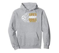 Kids Soccer Life's About Goals And Assists Pullover Hoodie, Adult Unisex, Heather Grey, Small