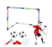 Kids Soccer Net - 95x69x69cm Small Soccer Goal, Portable Kids Soccers Net, Backyard Pop-Up Soccers Goals, Portable Football Goal Sports Equipment For Street Beach Field Gym Training Games
