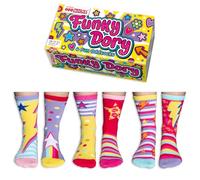 Kids Socks for Boys & Girls, 6 Colourful Cotton Rich Fun Odd Socks Gift Set
