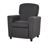 Kids Sofa Chair Footrest Linen Childrens Recliner Armchair Playroom Bedroom Grey