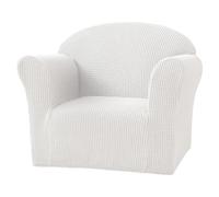 Kids Sofa Cover High Stretch Children's Chair Cover Mini Size Sofa Slipcovers, 1 Seat Armchair Couch Cover for Children/Toddlers/Baby (White)
