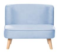 Kids Sofa RISBY Velvet Light Blue