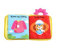 Kids Soft Cloth Book Learn to Zip Button Buckle Tie Early Educational Toy x1