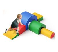 Kids Soft Play Building Blocks, Foam with Slides, Training Toddlers' Sensory and Motor Skills,Toddlers Large Foam Blocks Equipment 1-3 Years for Climbing (Rainbow color-5)