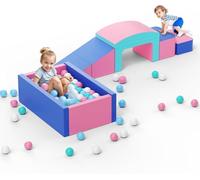 Kids Soft Play Building Blocks, Indoor giant building blocks for Toddlers ages 1-3，Montessori Activity Toys for Toddlers (Multifunctional set - powder blue)