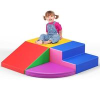 Kids Soft Play Building Blocks, Indoor giant building blocks for Toddlers ages 1-3，Montessori Activity Toys for Toddlers (Four-piece set - sponge material (leather case) - colourful)