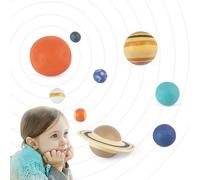 Kids Solar System - 9pcs ABS Glue Material Nine Planets Model Solar System |41g Science Astronomy Learning Toys, Planet Model Crafts Space Toys, Astronomy Planet Stem Toyys Gift