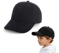 Kids Solid Color Baseball Cap 2-5 Years Boys Girls Adjustable Cotton Baseball Cap Toddler Peaked Trucker Caps Kids Summer Sun Protection Hat with Curved Brim Child Outdoor Sport Visor Caps for Tennis