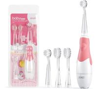 Kids Sonic Toothbrush 4 Replacement Head LED Light Timer Waterproof Pink / Blue