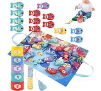Kids Sorting Counting Game - Kids Fabric Toy for Color Number Learning,Cognitive Development Activity for 0-36 Months Sensory Corner Kindergarten