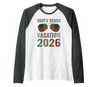 Kids South Beach Vacation 2026 Trip Holiday Vacay Matching Raglan Baseball Tee