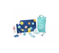 Kids Space Puzzle and Astronaut Play Set with Storage Bag, Educational Solar System Toy