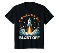 Kids Space Rocket Countdown. Boys or Girls School Number Day T-Shirt