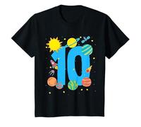 Kids Space Theme 10th Birthday Solar Planets Fun T-Shirt