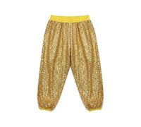 Kids' Sparkle Sequin Pants 4-Way Stretch Elastic Waist Buttons Non-Shedding Glitter Leggings Trousers for New Year’s Dance & Playdates Casual Wear