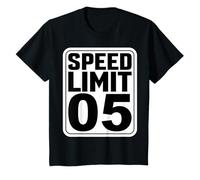 Kids Speed Limit 5 Car Lover Five Years Old 5th Birthday Kids T-Shirt