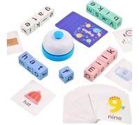 Kids Spelling Games - Wooden Learning Activities | Learning Games with Flash Cards - for School Preschool Kindergarten Daycare Party Family Gathering Kids Ages 3+
