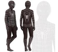 Kids Spider Costume, Child Classic Spider Costume, Bodysuit with Mask, Kids Super Fancy Dress Party Cosplay Jumpsuit - L/130 Bicycle Saddle