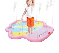Kids Splash Pad - 170cm Foldable Portable Sprinkler Mat, Durable PVC Water Play Pool For Children, Foldable Sprinkler Pad, Interactive Outdoor Sprinklers Toy For Backyards Lawn Garden Fun
