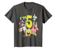 Kids SpongeBob SquarePants 5th Birthday Today I'm 5 T-Shirt