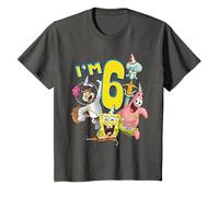 Kids SpongeBob SquarePants 6th Birthday Today I'm 6 T-Shirt