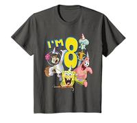 Kids SpongeBob SquarePants 8th Birthday Today I'm 8 T-Shirt