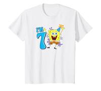 Kids SpongeBob SquarePants Birthday Hat, I'm 7 T-Shirt
