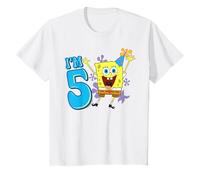 Kids SpongeBob SquarePants I'm 5 Birthday Hat T-Shirt