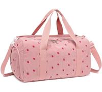 Kids Sports Bag, Swimming Bag for Boys and Women, with Shoe Pocket and Wet Things Pocket, Bath Bag for Teenagers, Small Travel Bag, Strawberry Pink Rope, Medel