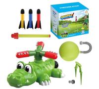 Kids Sprinklers for Outside - Crocodile Cartoon Rocket Launch Water Sprinkler Game, Fun Outdoor Splash Play Toy for Boys and Girls Ages 3-8 | Garden Lawn Beach and Courtyard Summer Activity Set