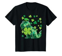 Kids St Patricks Day Dino Clover Saint Pattys Trex Toddler Boys T-Shirt