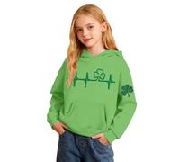 Kids St. Patrick's Day Shirts Dinosaur for Boys Rainbow Print Blouse Turkey Buffalo Plaid Glittery Shamrock Heart T-Shirt