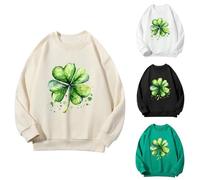 Kids St. Patrick's Day Shirts Girl Shamrock Graphic Shirts St Patty's Lucky Pullover Funny Irish Long Sleeve Tops Girls Sweatshirt (White, 8-9 Years)