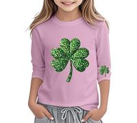 Kids St. Patrick's Day Shirts Holiday-Themed Heart Turkey Sweatshirts Cute Themed Graphics Short Sleeve Preppy for Boys Unicorn Tops
