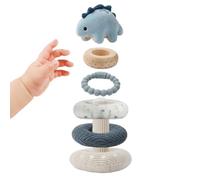 Kids Stacking Rings - Soft Plush Sensory Developmental | Child Sensory Ring Tower Animals For Playroom Bedroom Daycare Kindergarten Classroom | Living Room Travel Indoor Outdoor