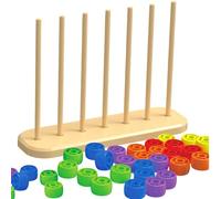 Kids Stacking Toy Set | Competitive Fast-Pattern Matching Ring Puzzle | Tabletop Brain Teaser | for Kids Family Night Home School Party Outside Lawn Travel Table Race