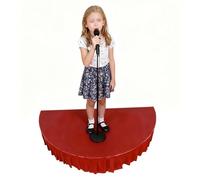 Kids Stage Platform for Performance, Semi Circle Stage Riser with Skirting, Portable Step for Concerts and Speeches, 100x50cm
