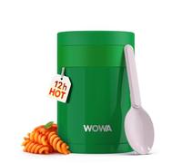 Kids Stainless Steel Flask for Hot & Cold Food 450ml with Spoon - Wide Mouth 100% Leakproof Food Flasks for Hot Food Kids - Easy Open Lid Insulated Food Jar for Children
