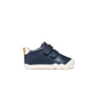 Kids Stappieup Leather Barefoot Trainers Navy Blue