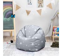 Kids Starry Skies Bean Bag Chair Grey Childrens Bean Bags ICON Light Grey One Size