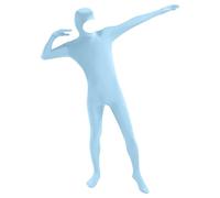 Kids Stealth Suit Costume Unisex for Performance Stage Dance Outfit for Boys and Girls Carnival Ninja Cosplay for Invisible Man and Show Attire(Light Blue, L)