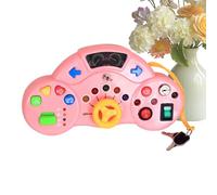 Kids Steering Wheel - Educational Cartoon Multifunctional Game, Preschool Learning Toy, Multifunctional Driving Game With Light And Sound | For Stroller Play Car Ride Party Classroom Preschool Home
