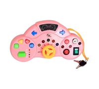 Kids Steering Wheel, Safe Portable Design, 17.6x9.8x4.6cm, Educational Steering Wheel Playset, Kids Driving Simulator Toy, Interactive Game, For Classroom, Preschool, Home, Travel